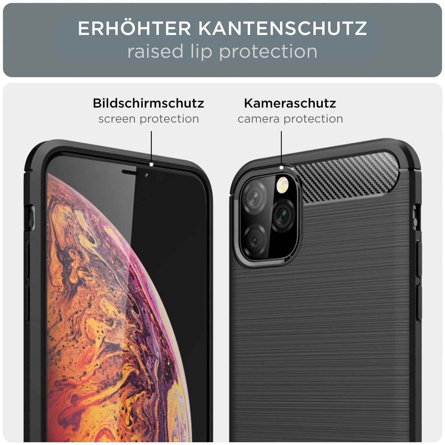 ONEFLOW Shift Case iPhone 11 Pro Max Carbon Optik gebürstet – Weiteres Produktbild 2
