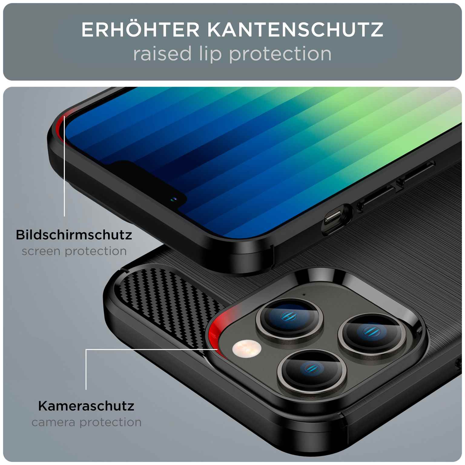 ONEFLOW Shift Case iPhone 14 Pro Carbon Optik gebürstet – Weiteres Produktbild 2