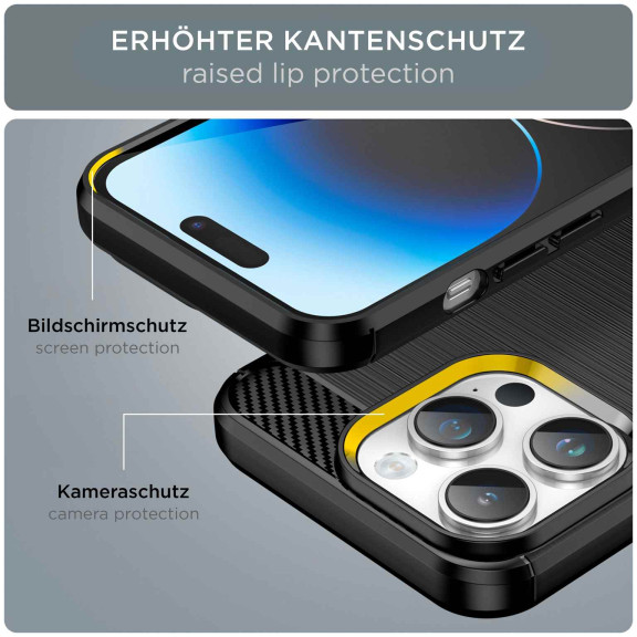 ONEFLOW Shift Case iPhone 15 Pro Max Carbon Optik gebürstet – Weiteres Produktbild 2