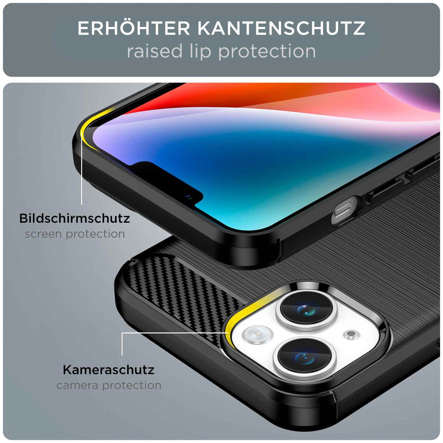 ONEFLOW Shift Case iPhone 15 Carbon Optik gebürstet – Weiteres Produktbild 2 ONEFLOW Shift Case iPhone 15 Carbon Optik gebürstet – Weiteres Produktbild 2