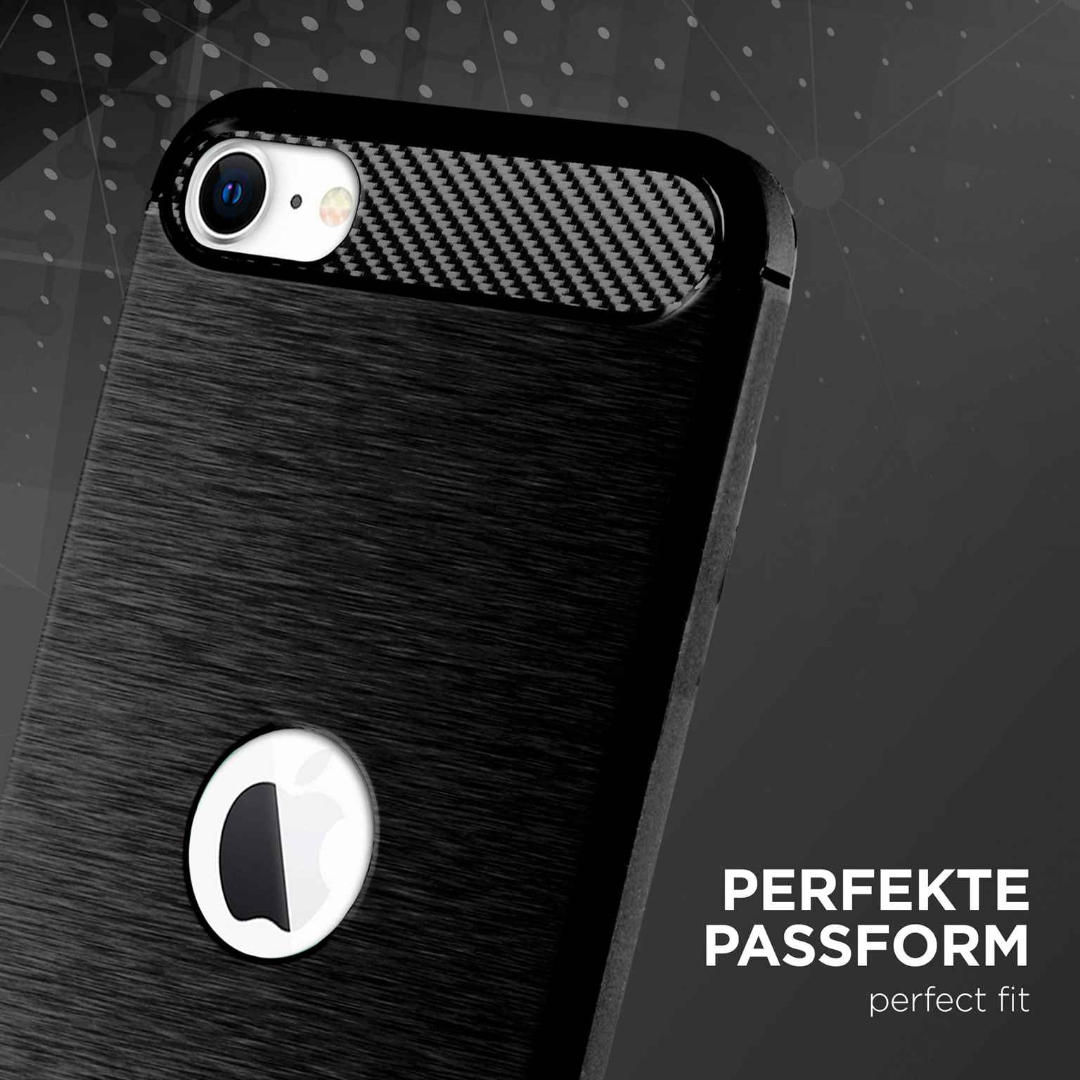 ONEFLOW Shift Case iPhone SE (2020) Carbon Optik gebürstet – Weiteres Produktbild 1
