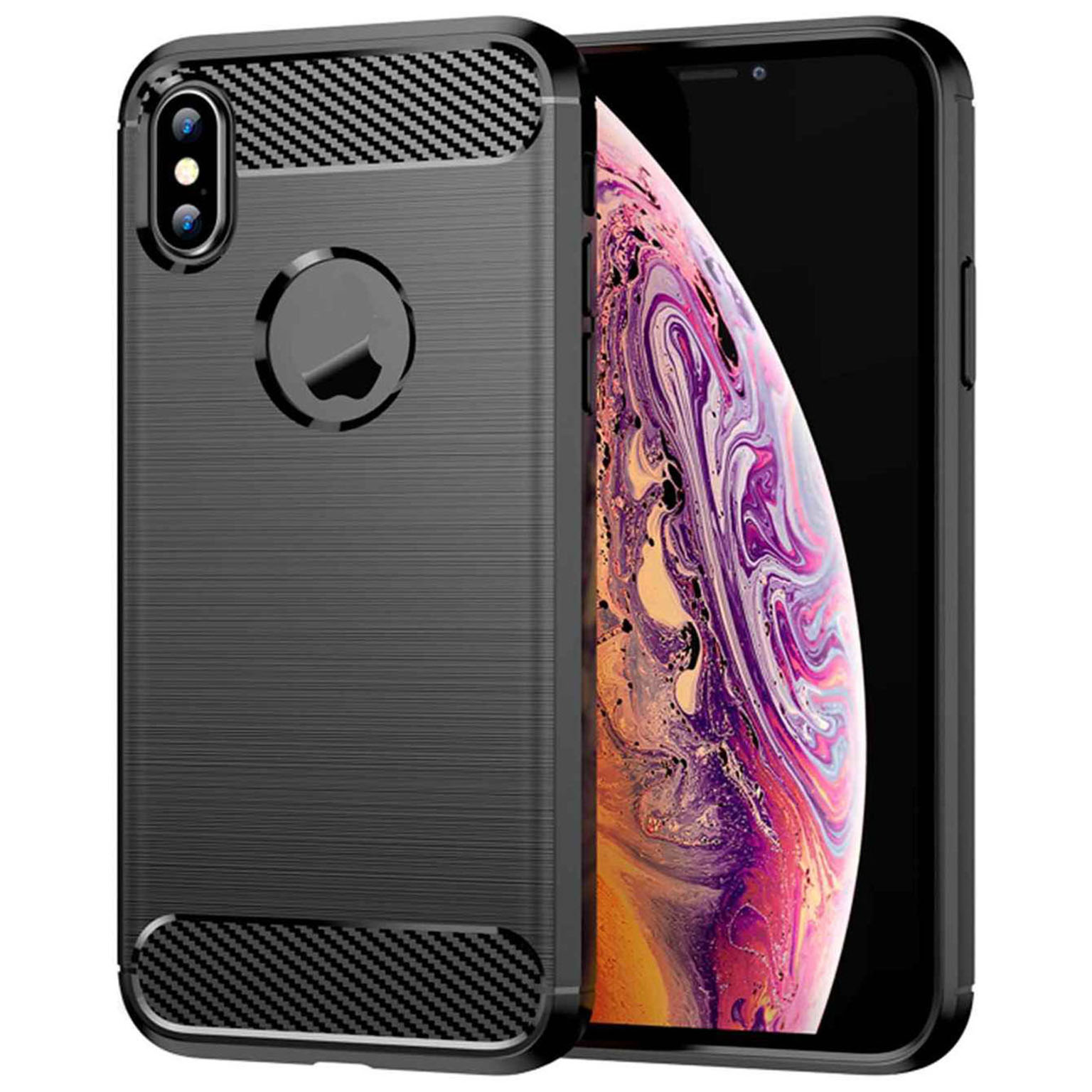 ONEFLOW Shift Case iPhone X Carbon Optik gebürstet – undefined