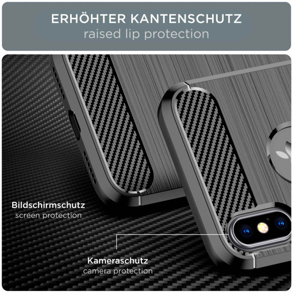 ONEFLOW Shift Case iPhone XS Carbon Optik gebürstet – Weiteres Produktbild 2 ONEFLOW Shift Case iPhone XS Carbon Optik gebürstet – Weiteres Produktbild 2