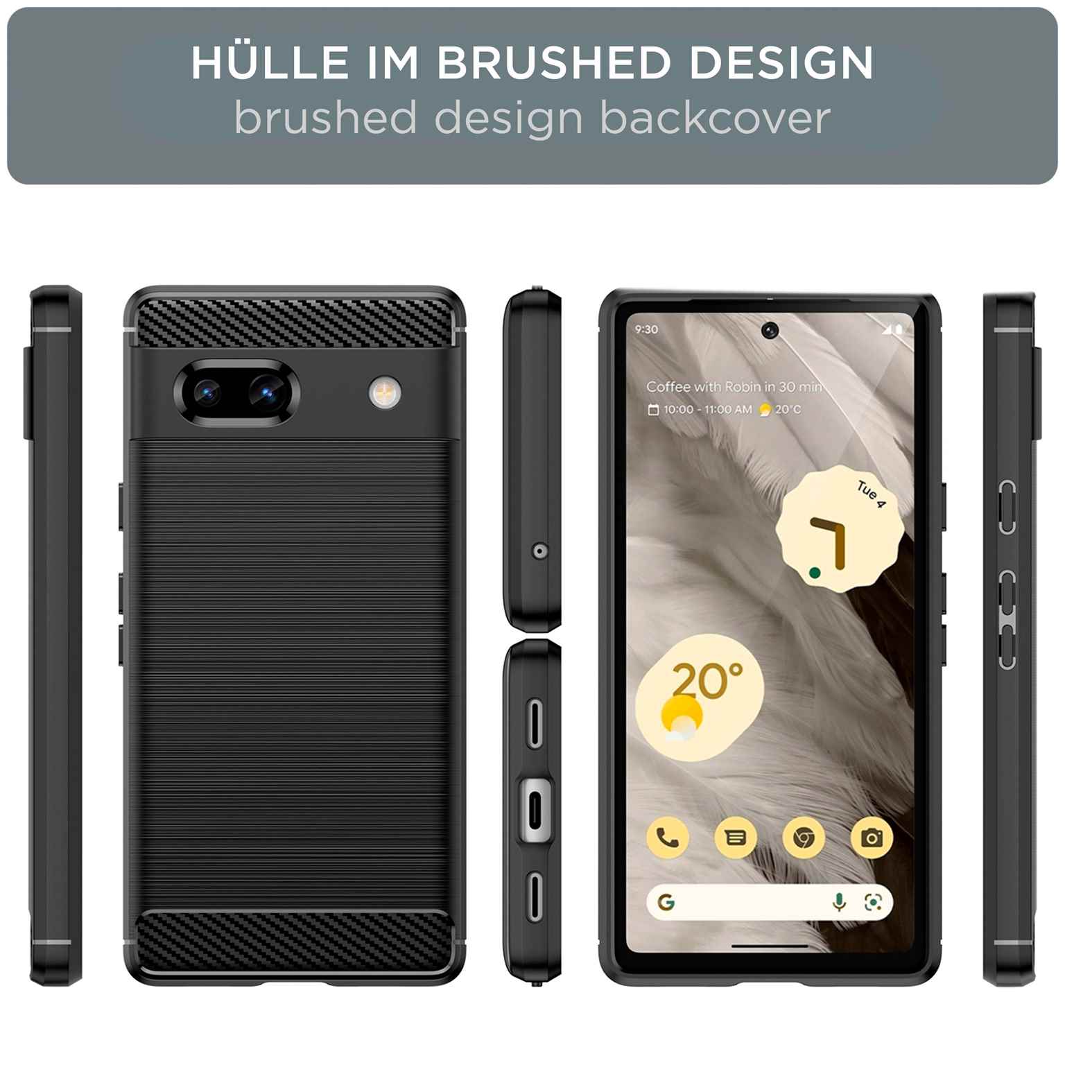 ONEFLOW Shift Case Google Pixel 7a Carbon Optik gebürstet – Weiteres Produktbild 5