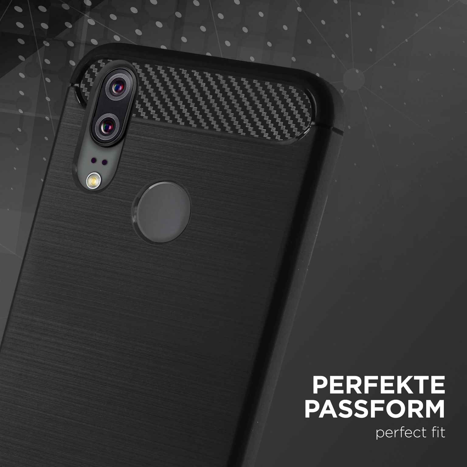 ONEFLOW Shift Case Huawei P20 Lite Carbon Optik gebürstet – Weiteres Produktbild 2