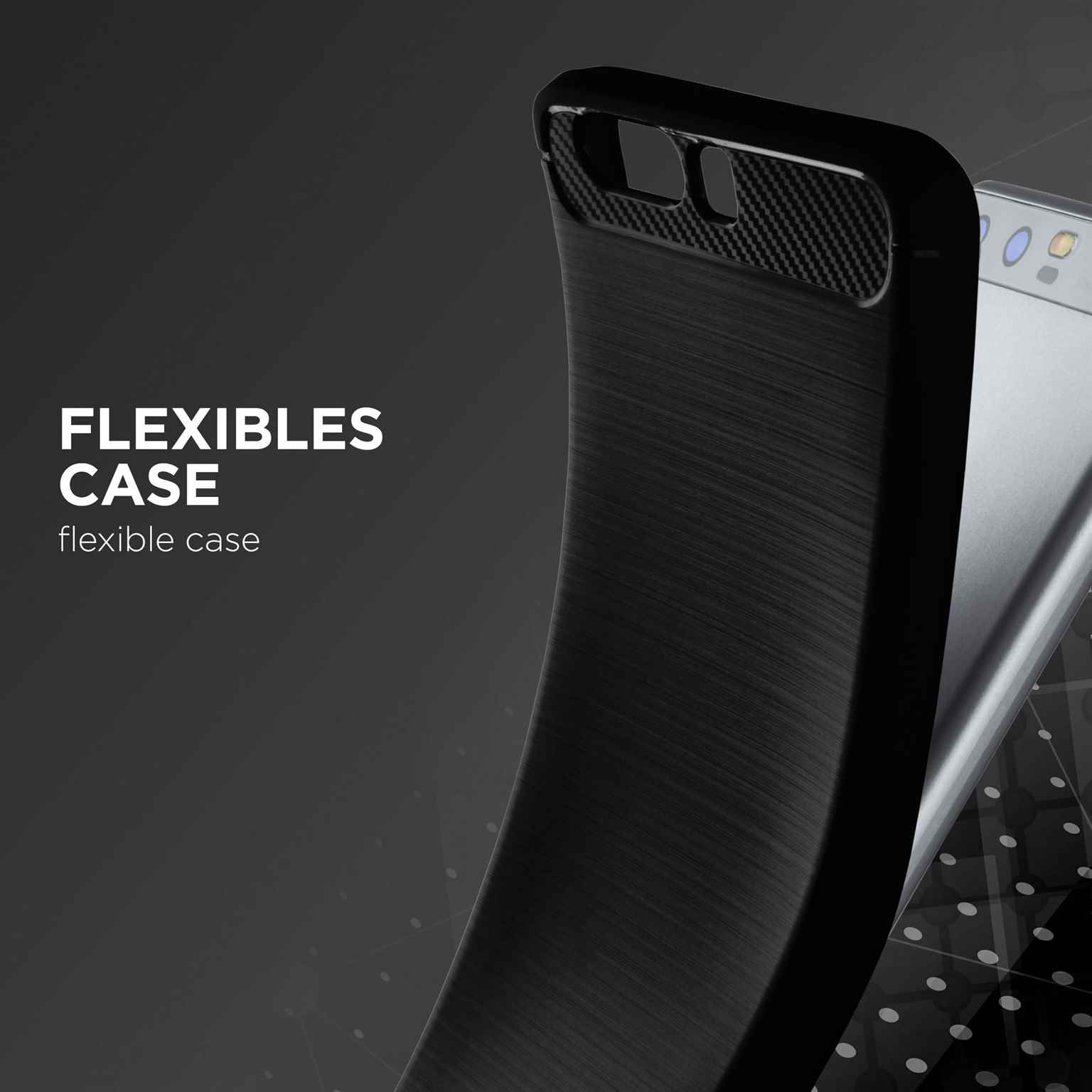 ONEFLOW Shift Case Huawei P20 Lite Carbon Optik gebürstet – Weiteres Produktbild 4
