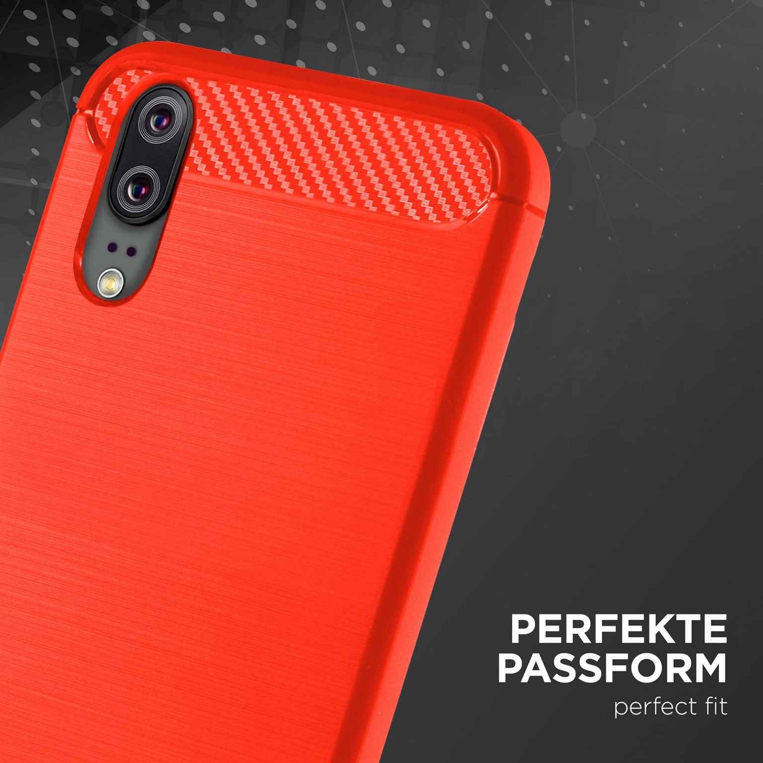 ONEFLOW Shift Case Huawei P20 Carbon Optik gebürstet – Weiteres Produktbild 1