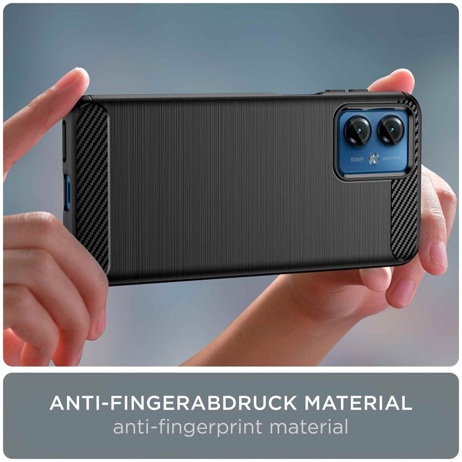 ONEFLOW Shift Case Motorola Moto G14 Carbon Optik gebürstet – Weiteres Produktbild 4