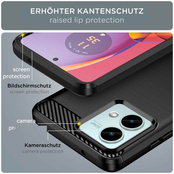ONEFLOW Shift Case Motorola Moto G84 5G Carbon Optik gebürstet – Weiteres Produktbild 2