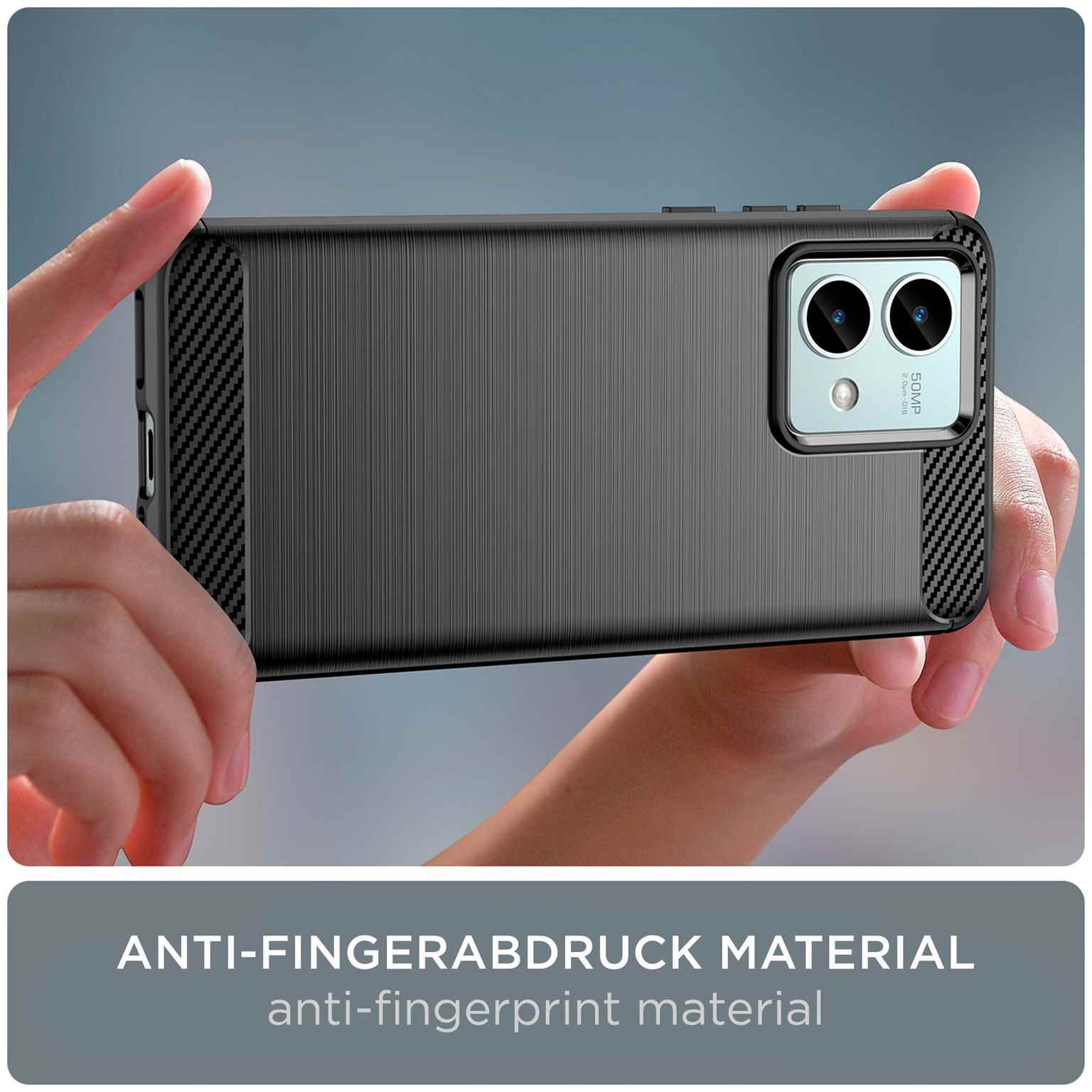 ONEFLOW Shift Case Motorola Moto G84 5G Carbon Optik gebürstet – Weiteres Produktbild 4