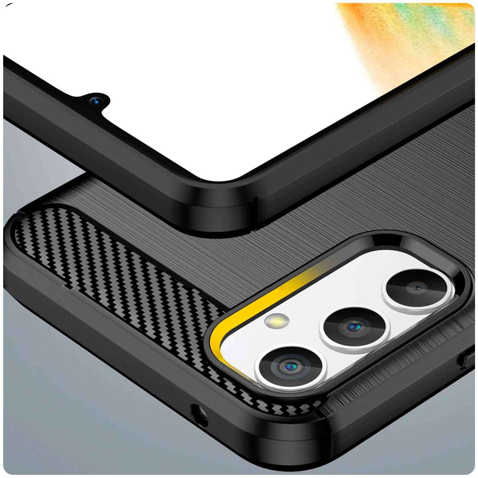 ONEFLOW Shift Case Samsung Galaxy A34 5G Carbon Optik gebürstet – Weiteres Produktbild 1