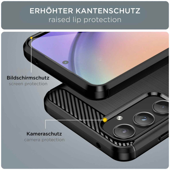 ONEFLOW Shift Case Samsung Galaxy A35 5G Carbon Optik gebürstet – Weiteres Produktbild 2