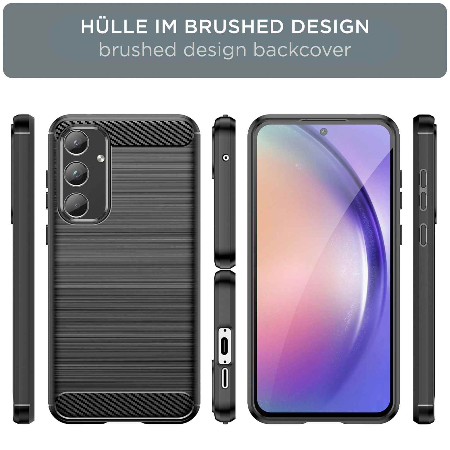 ONEFLOW Shift Case Samsung Galaxy A35 5G Carbon Optik gebürstet – Weiteres Produktbild 5