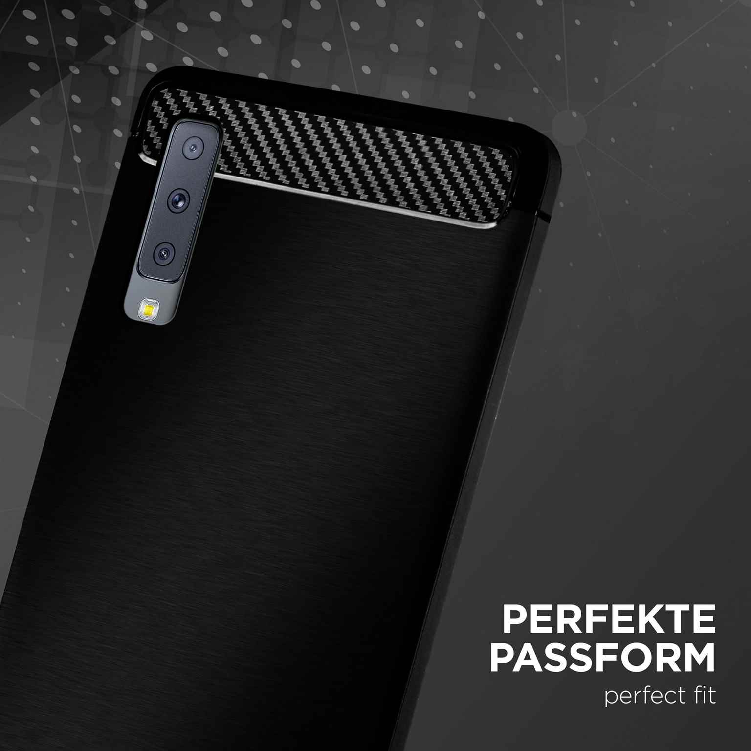 ONEFLOW Shift Case Samsung Galaxy A7 (2018) Carbon Optik gebürstet – Weiteres Produktbild 2 ONEFLOW Shift Case Samsung Galaxy A7 (2018) Carbon Optik gebürstet – Weiteres Produktbild 2