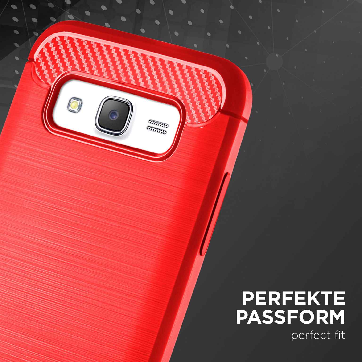ONEFLOW Shift Case Samsung Galaxy J5 (2015) Carbon Optik gebürstet – Weiteres Produktbild 2