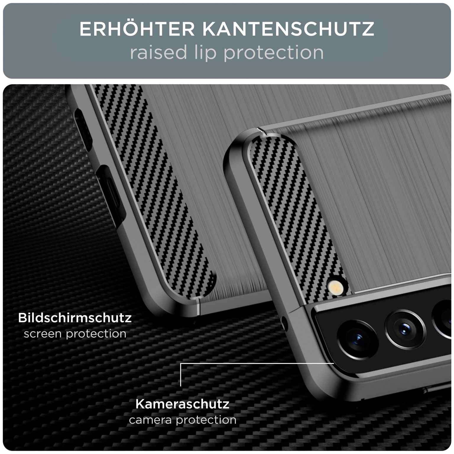 ONEFLOW Shift Case Samsung Galaxy S21 FE 5G Carbon Optik gebürstet – Weiteres Produktbild 2 ONEFLOW Shift Case Samsung Galaxy S21 FE 5G Carbon Optik gebürstet – Weiteres Produktbild 2