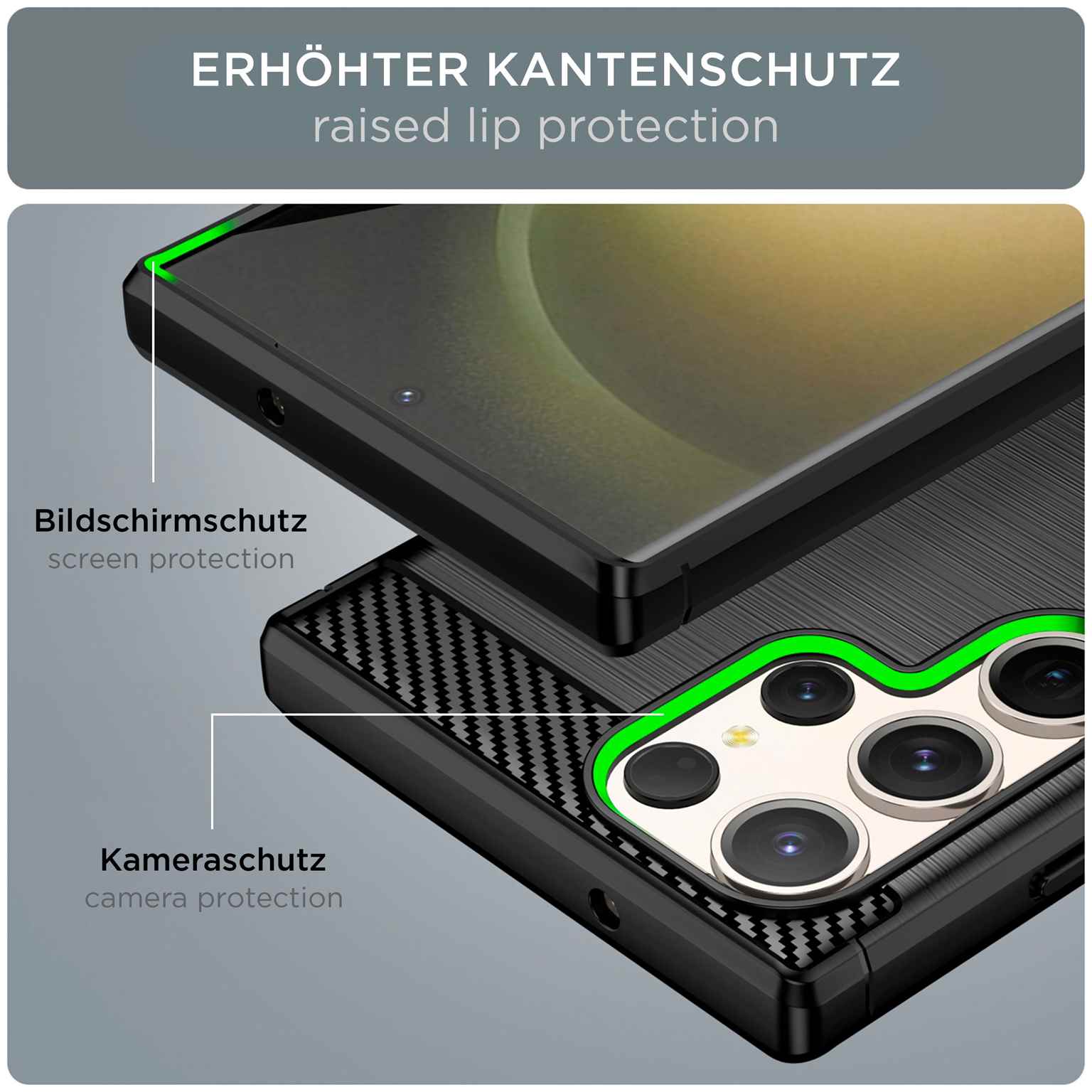 ONEFLOW Shift Case Samsung Galaxy S23 Ultra Carbon Optik gebürstet – Weiteres Produktbild 2 ONEFLOW Shift Case Samsung Galaxy S23 Ultra Carbon Optik gebürstet – Weiteres Produktbild 2