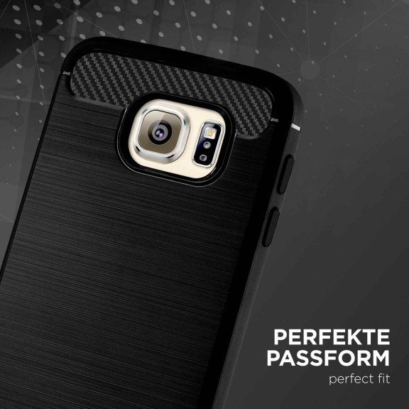 ONEFLOW Shift Case Samsung Galaxy S6 Edge Carbon Optik gebürstet – Weiteres Produktbild 2