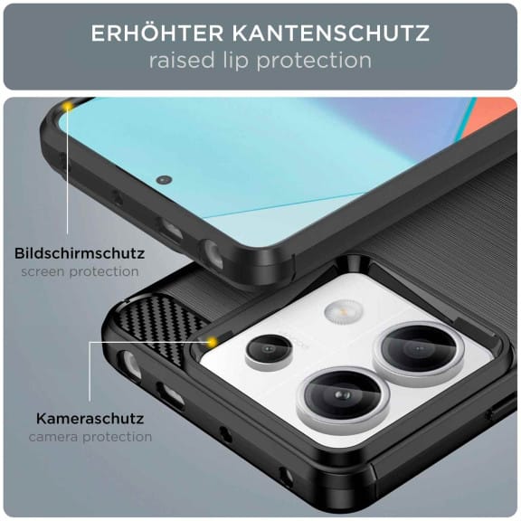 ONEFLOW Shift Case Redmi Note 13 5G Carbon Optik gebürstet – Weiteres Produktbild 2 ONEFLOW Shift Case Redmi Note 13 5G Carbon Optik gebürstet – Weiteres Produktbild 2