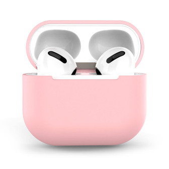 moex Slim Case für AirPods Pro (1. Generation - 2019) – Silikonhülle kompatibel mit MagSafe, Wireless Kopfhörer Schutz – Rosa