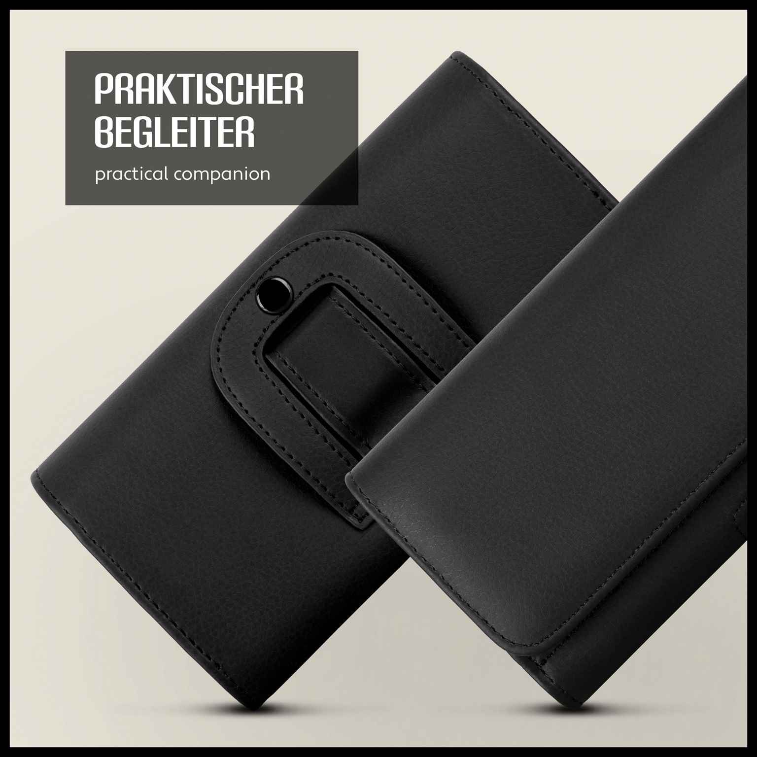 moex Snap Bag iPhone 16 Plus Handytasche Gürtel Leder Optik – Weiteres Produktbild 5