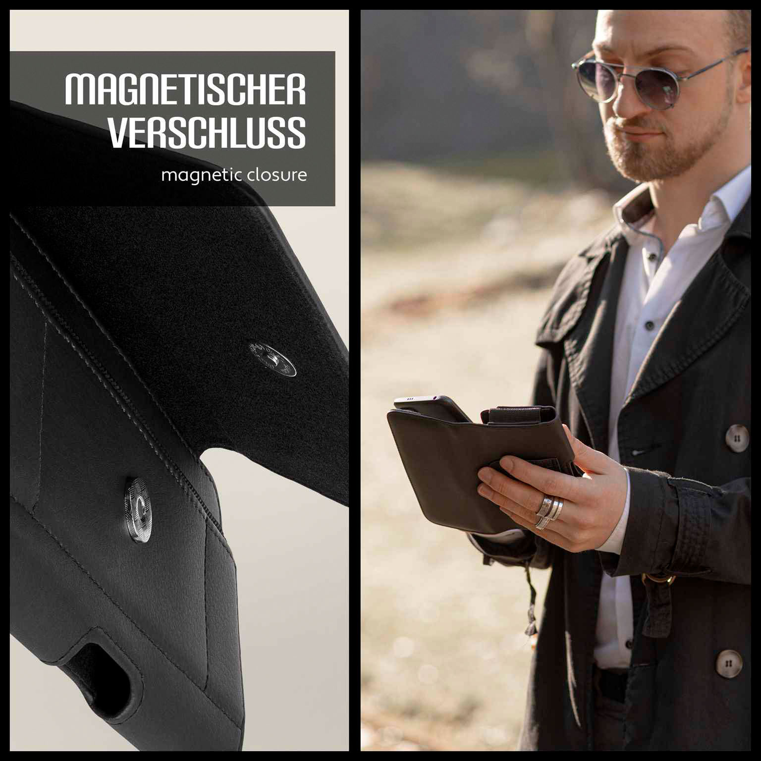 moex Snap Bag Doro 8100 Plus Handytasche Gürtel Leder Optik – Weiteres Produktbild 5