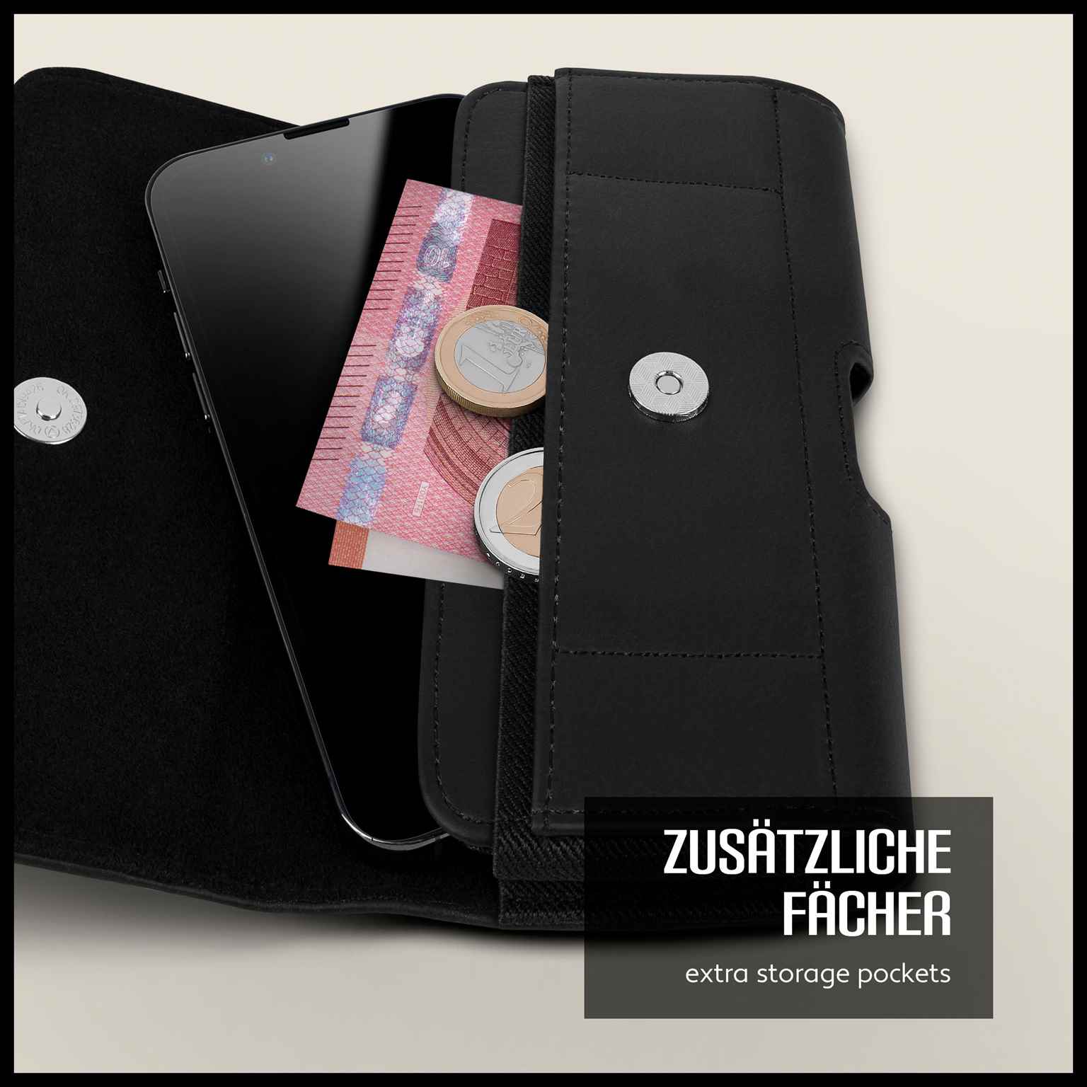moex Snap Bag Google Pixel 8 Pro Handytasche Gürtel Leder Optik – Weiteres Produktbild 3