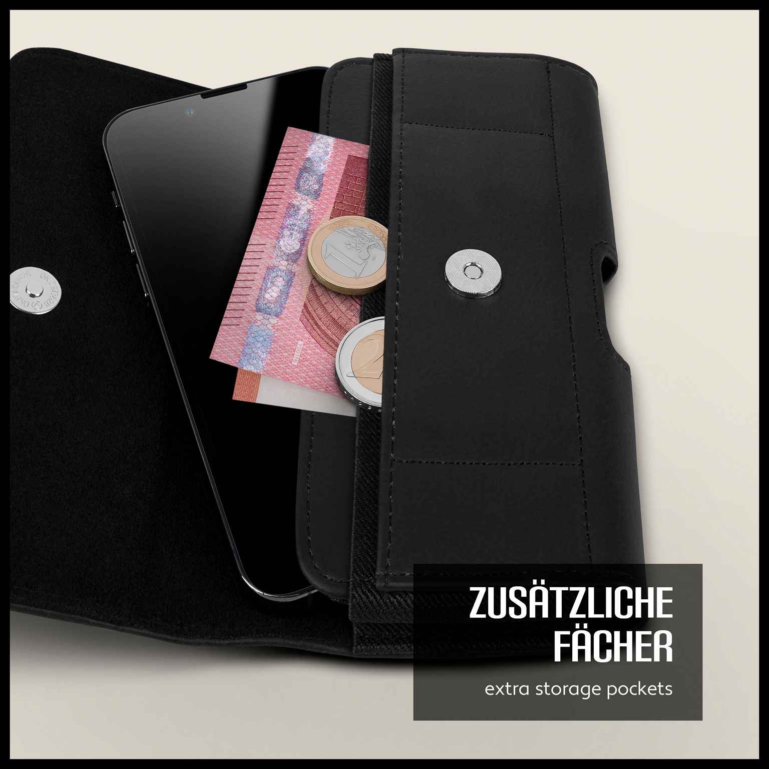 moex Snap Bag Google Pixel 9 Pro XL Handytasche Gürtel Leder Optik – Weiteres Produktbild 3