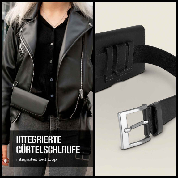 moex Snap Bag Blackview A52 Handytasche Gürtel Leder Optik – Weiteres Produktbild 6