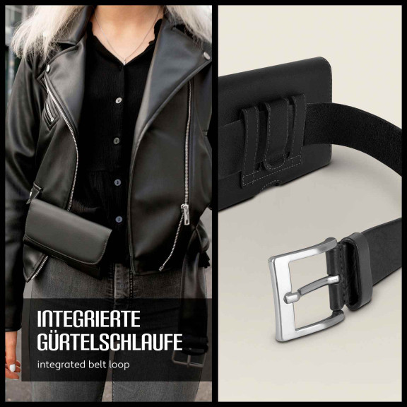 moex Snap Bag Gigaset GX4 Handytasche Gürtel Leder Optik – Weiteres Produktbild 6