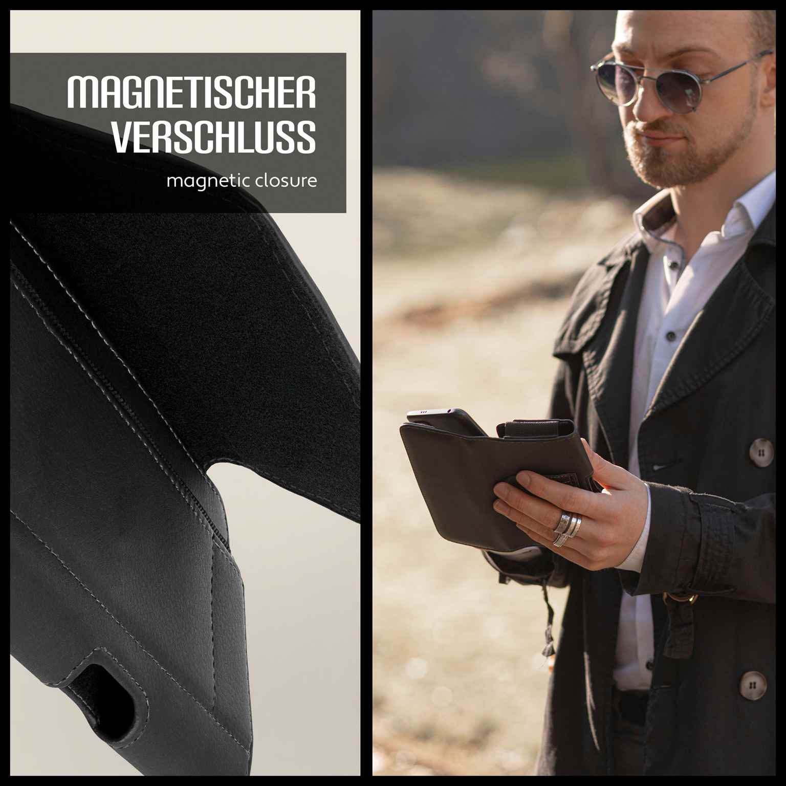 moex Snap Bag Nokia C22 Handytasche Gürtel Leder Optik – Weiteres Produktbild 3
