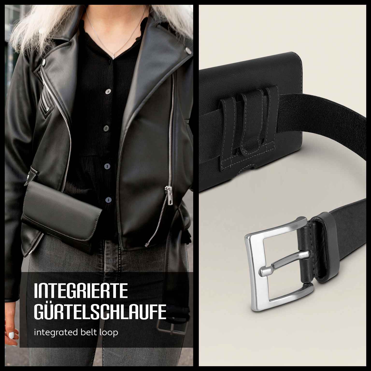 moex Snap Bag Xiaomi 12T Pro Handytasche Gürtel Leder Optik – Weiteres Produktbild 5