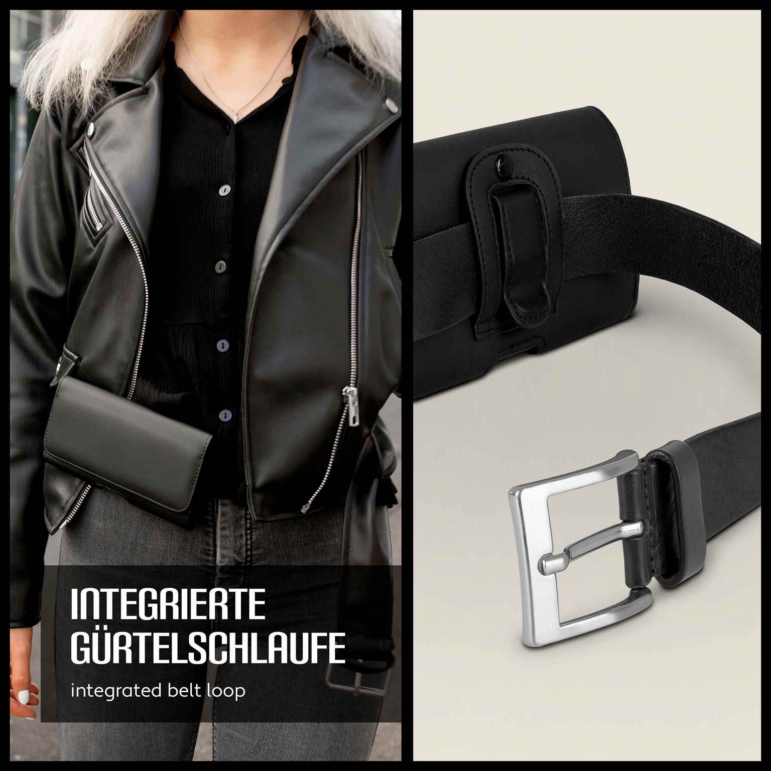 moex Snap Bag Realme GT 6 Handytasche Gürtel Leder Optik – Weiteres Produktbild 6