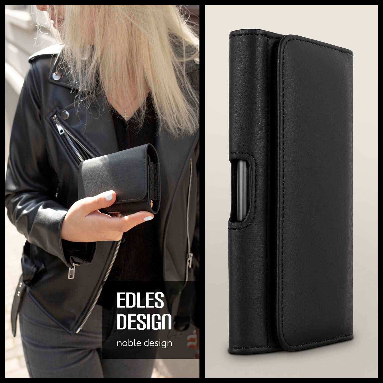 moex Snap Bag Volla Phone 22 Handytasche Gürtel Leder Optik – Weiteres Produktbild 2