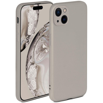 ONEFLOW Soft Case iPhone 15 Plus mit Kameraschutz – Taupe