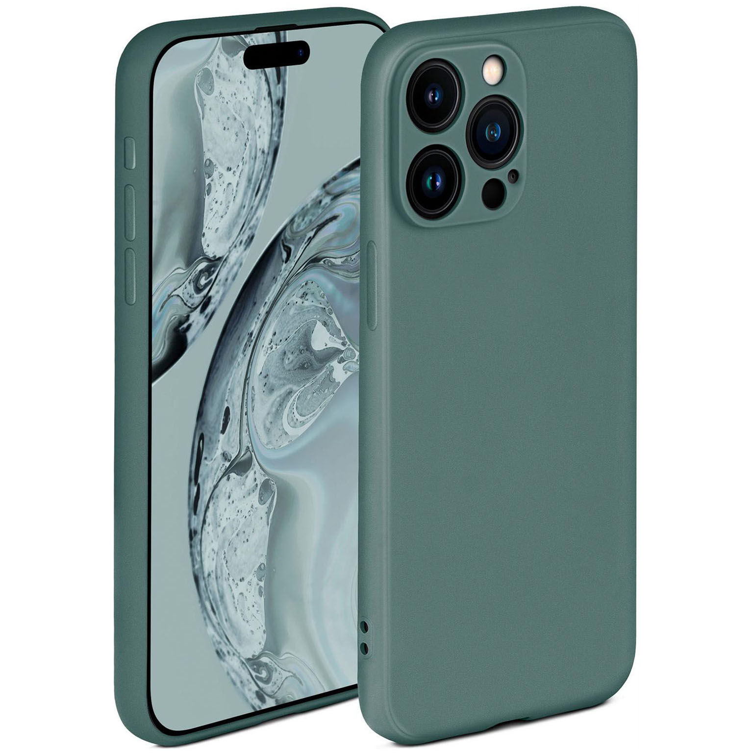 ONEFLOW Soft Case iPhone 15 Pro Max mit Kameraschutz – Petrol