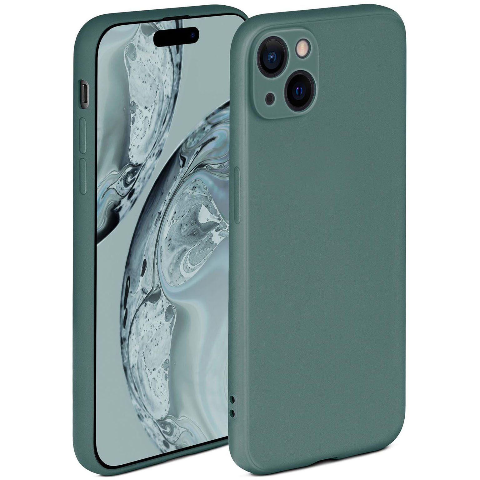 ONEFLOW Soft Case iPhone 15 mit Kameraschutz – Petrol