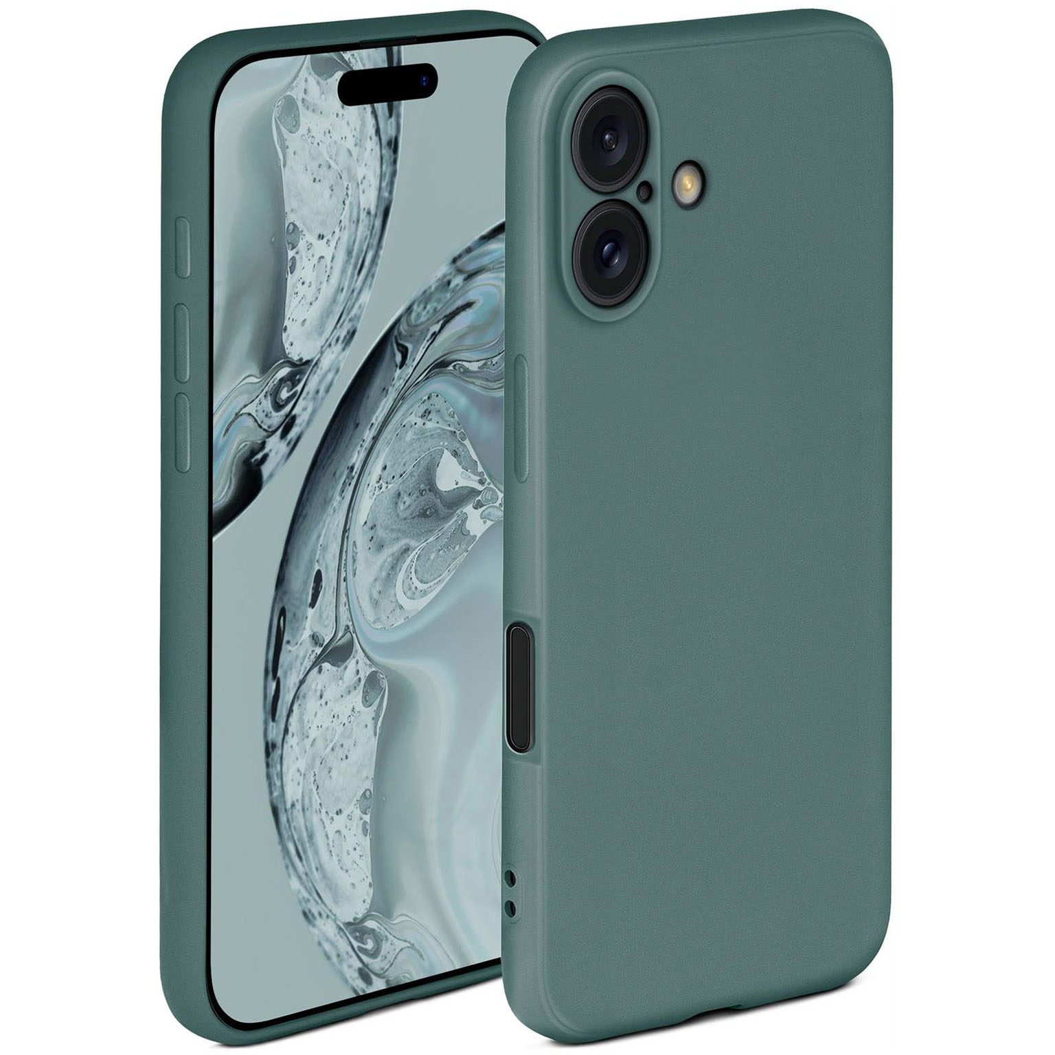 ONEFLOW Soft Case iPhone 16 mit Kameraschutz – Petrol