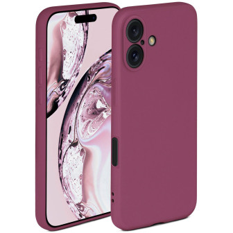 ONEFLOW Soft Case iPhone 16 mit Kameraschutz – Pflaume