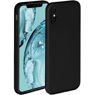 ONEFLOW Soft Case iPhone XS mit Kameraschutz – Onyx Schwarz