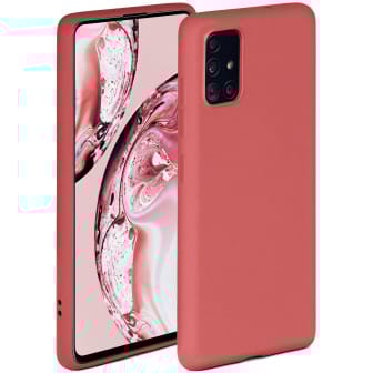ONEFLOW ONEFLOW Soft Case Samsung Galaxy A51 mit Kameraschutz – Sonnenuntergangsrot