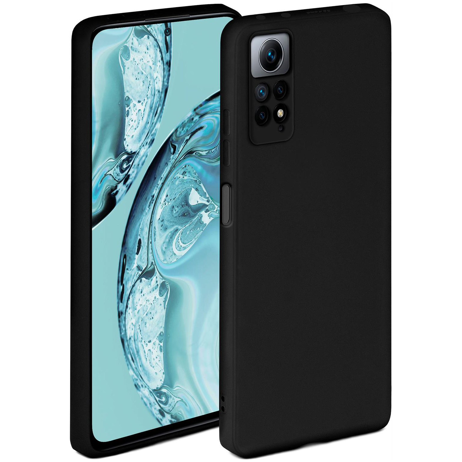 ONEFLOW Soft Case Redmi Note 12 Pro (4G) mit Kameraschutz – Onyx Schwarz