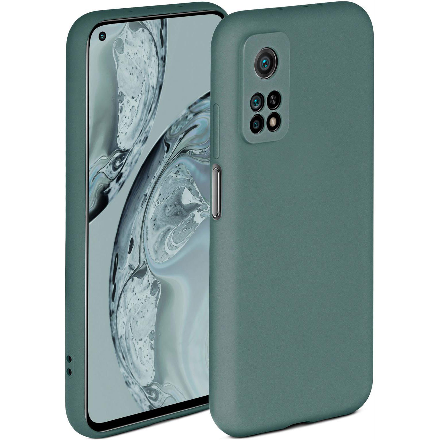 OneFlow Custodia morbida compatibile con Redmi Note 10 5G/Poco M3 Pro, custodia in silicone con bordo rialzato per la protezione dello schermo, custodia morbida per telefono, Petrol-Verde opaco OneFlow Custodia morbida compatibile con Redmi Note 10 5G/Poco M3 Pro, custodia in silicone con bordo rialzato per la protezione dello schermo, custodia morbida per telefono, Petrol-Verde opaco