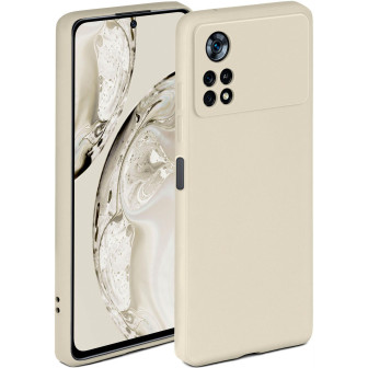 ONEFLOW Soft Case Poco X4 Pro 5G mit Kameraschutz – Creme