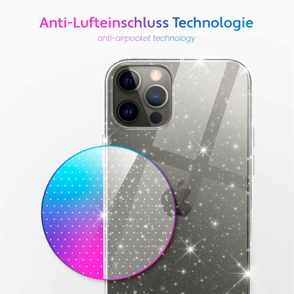 moex Sparky Case iPhone 12 Pro mit Glitzer Design – Weiteres Produktbild 5