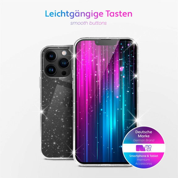 moex Sparky Case iPhone 13 Pro Max mit Glitzer Design – Weiteres Produktbild 3