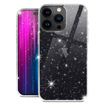 moex Sparky Case iPhone 15 Pro Max mit Glitzer Design – CLEAR