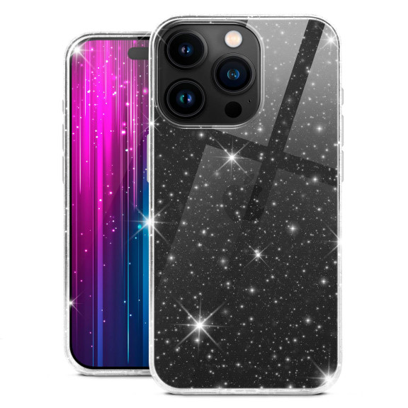 moex Sparky Case iPhone 15 Pro mit Glitzer Design – Weiteres Produktbild 1