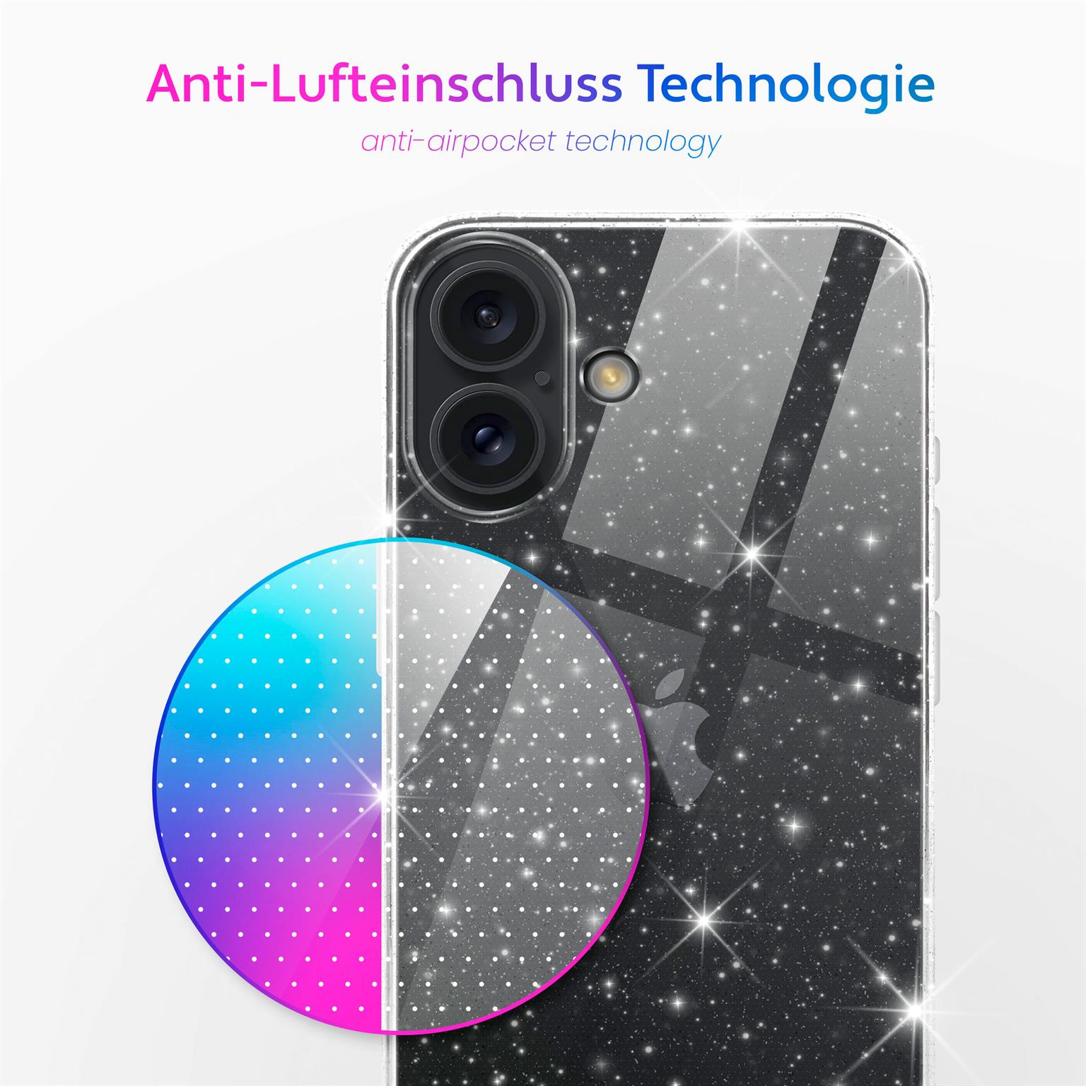 moex Sparky Case iPhone 16 mit Glitzer Design – Weiteres Produktbild 4