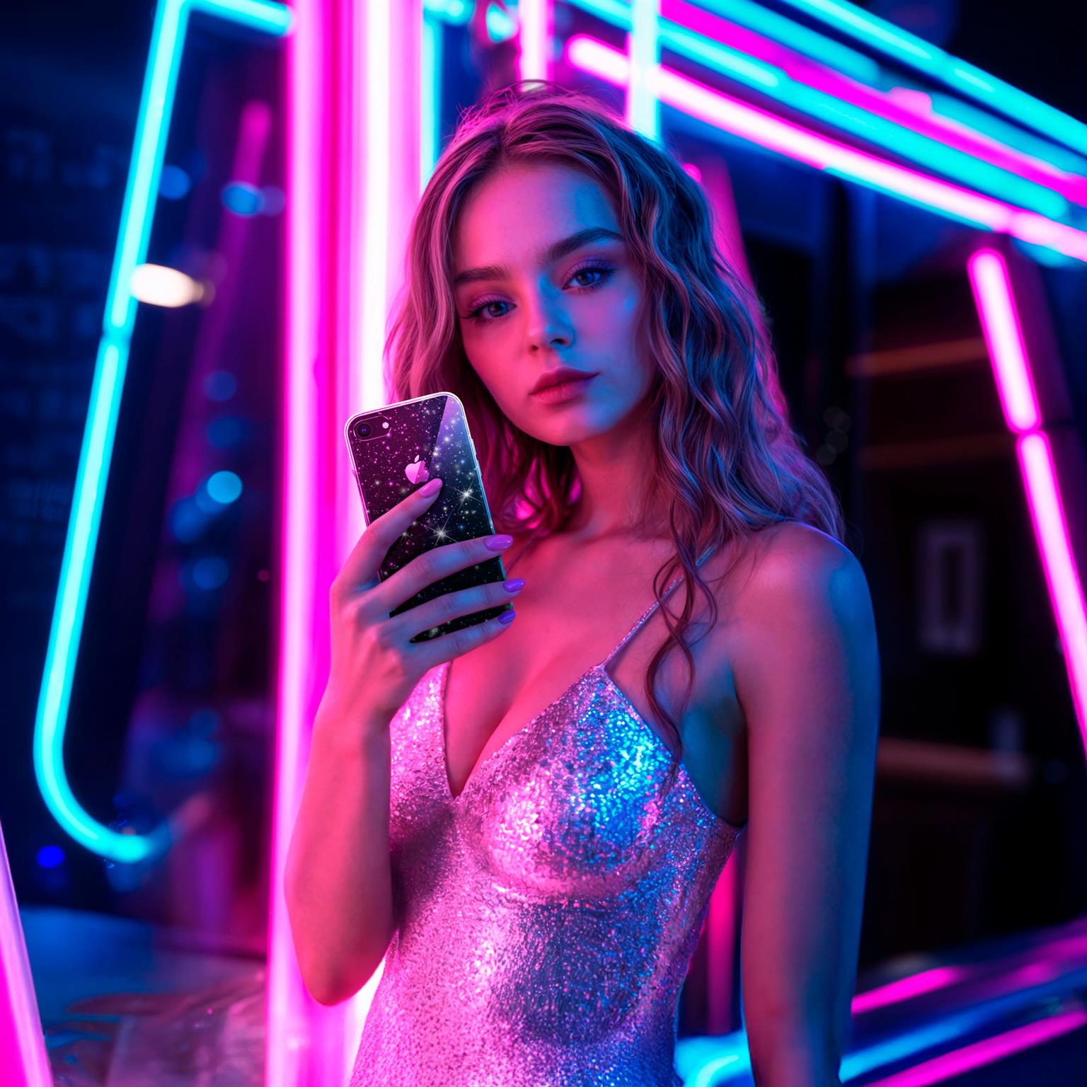 moex Sparky Case iPhone 8 mit Glitzer Design – Weiteres Produktbild 5